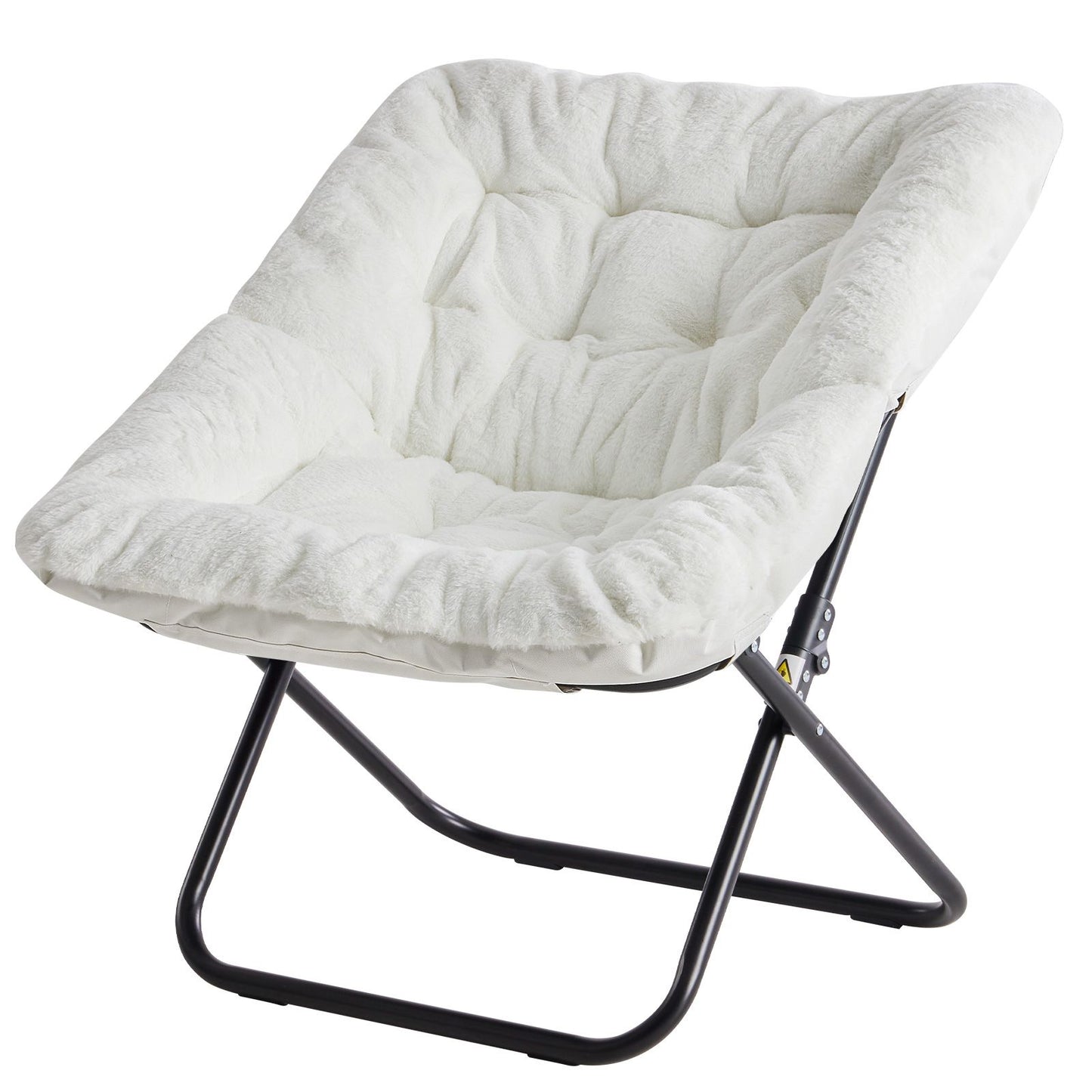 Comfy Chair for Adults, Soft Faux Fur Folding Lounge,Large Size Foldable