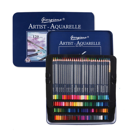 120-Color Professional Artist Colored Pencils Set with Tin Box
