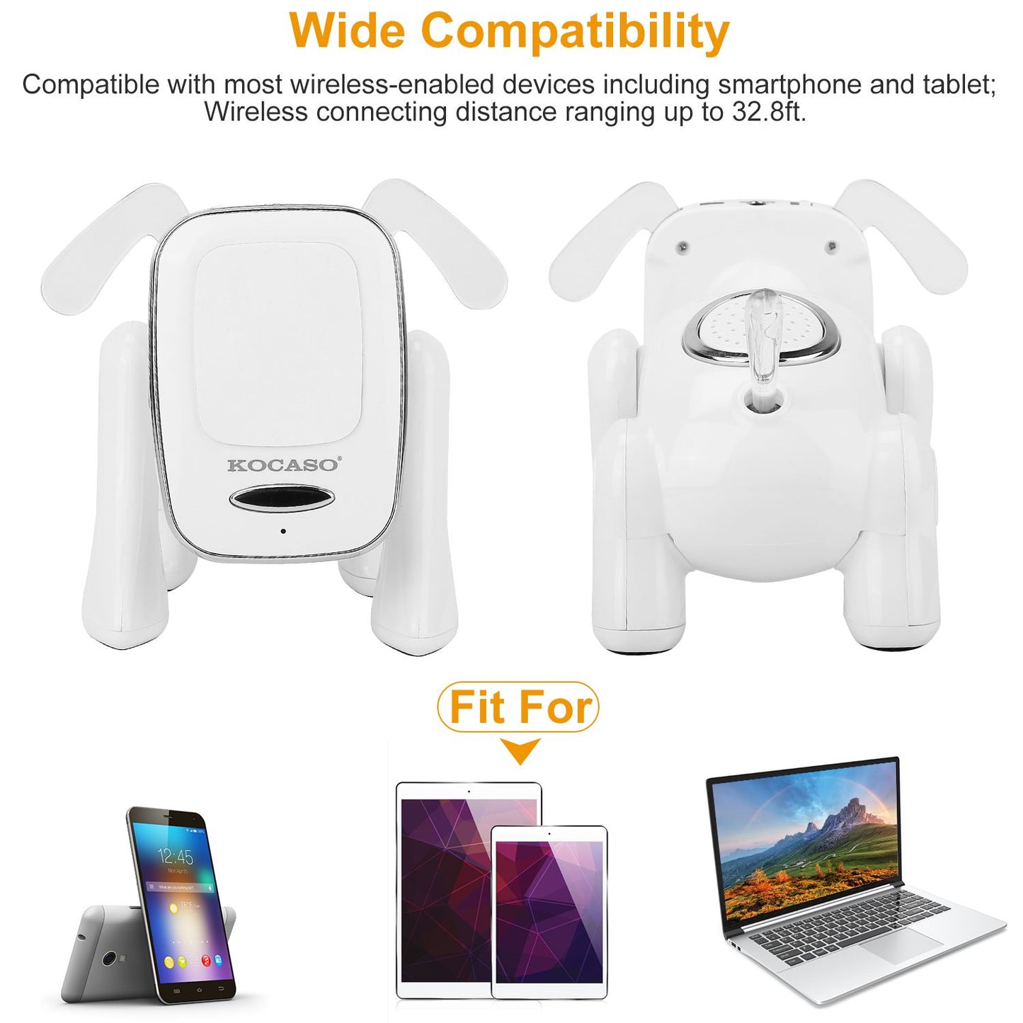 Mini Puppy Dog Bluetooth Speaker – Portable Wireless Stereo Player w/ Mic, FM, USB