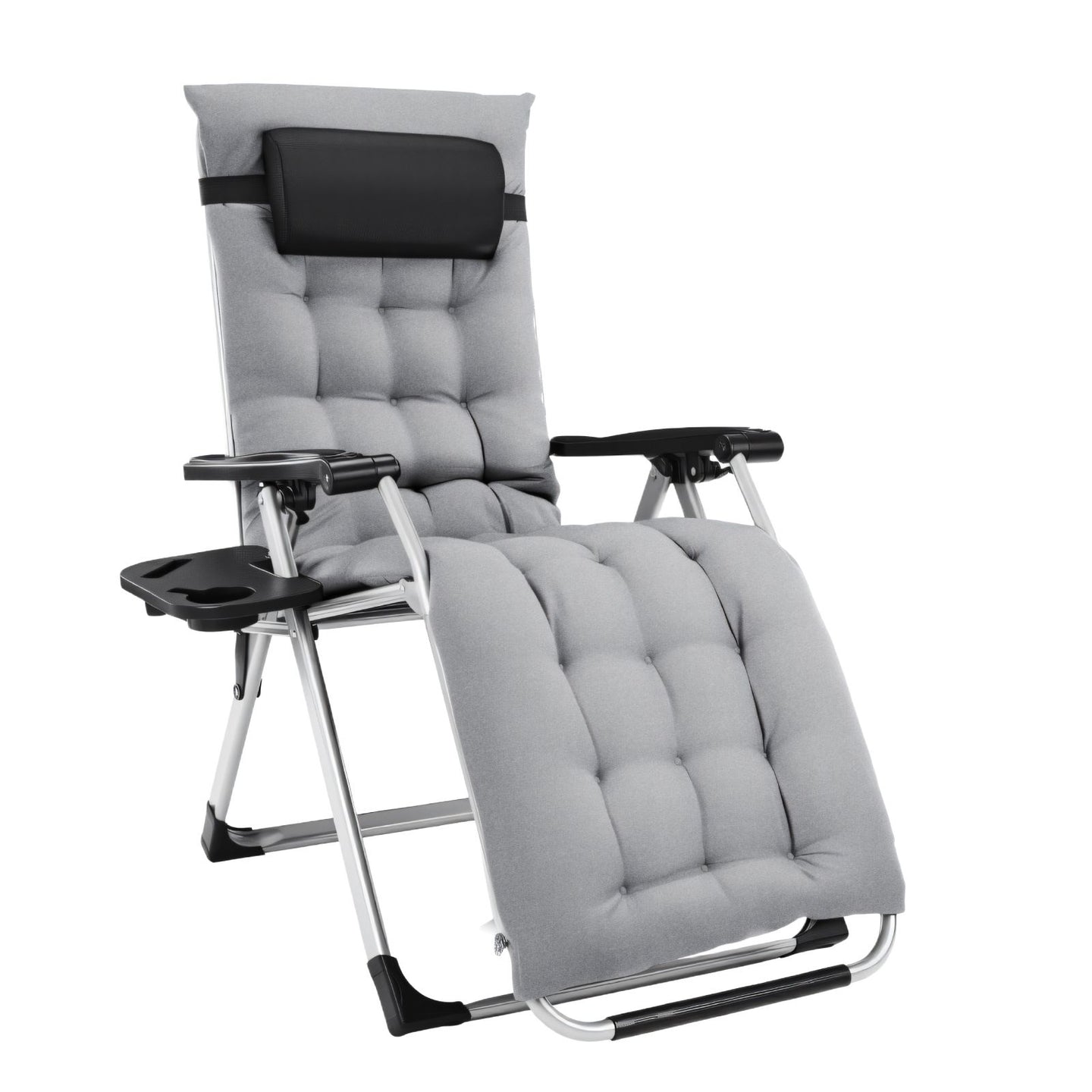 Zero Gravity Reclining Lounge Chair with Cushion & Cup Holder