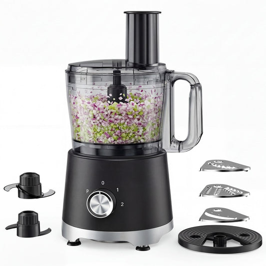Food Processor 10.5 Cup, 5-Blade Electric Vegetable Chopper & Dough Mixer