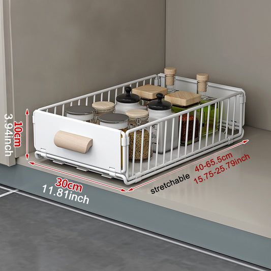 Pull-Out Cabinet Organizer | Heavy-Duty Slide-Out Drawer Shelf