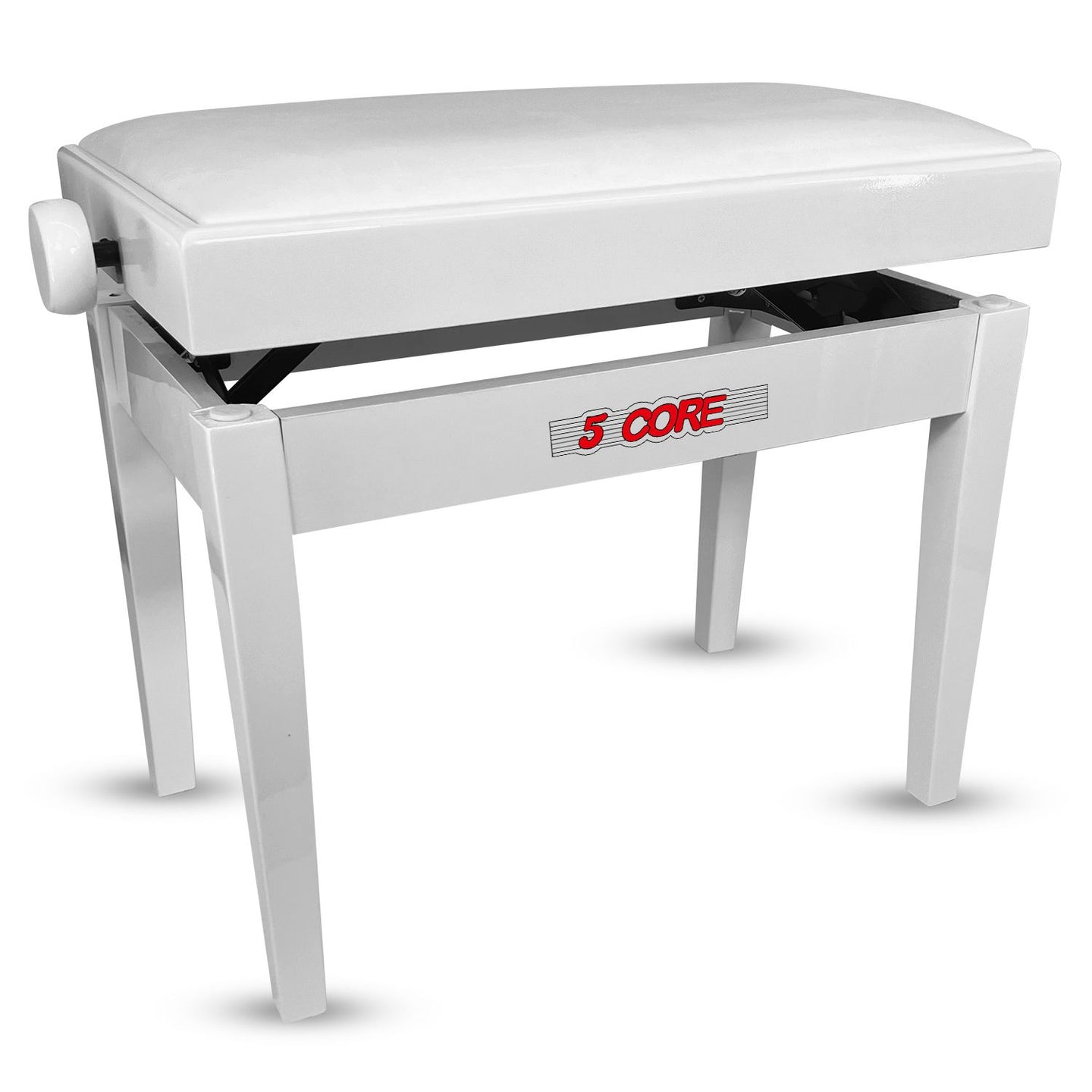 Adjustable Piano Bench - Padded Solid Wood Keyboard Stool (18"-22")