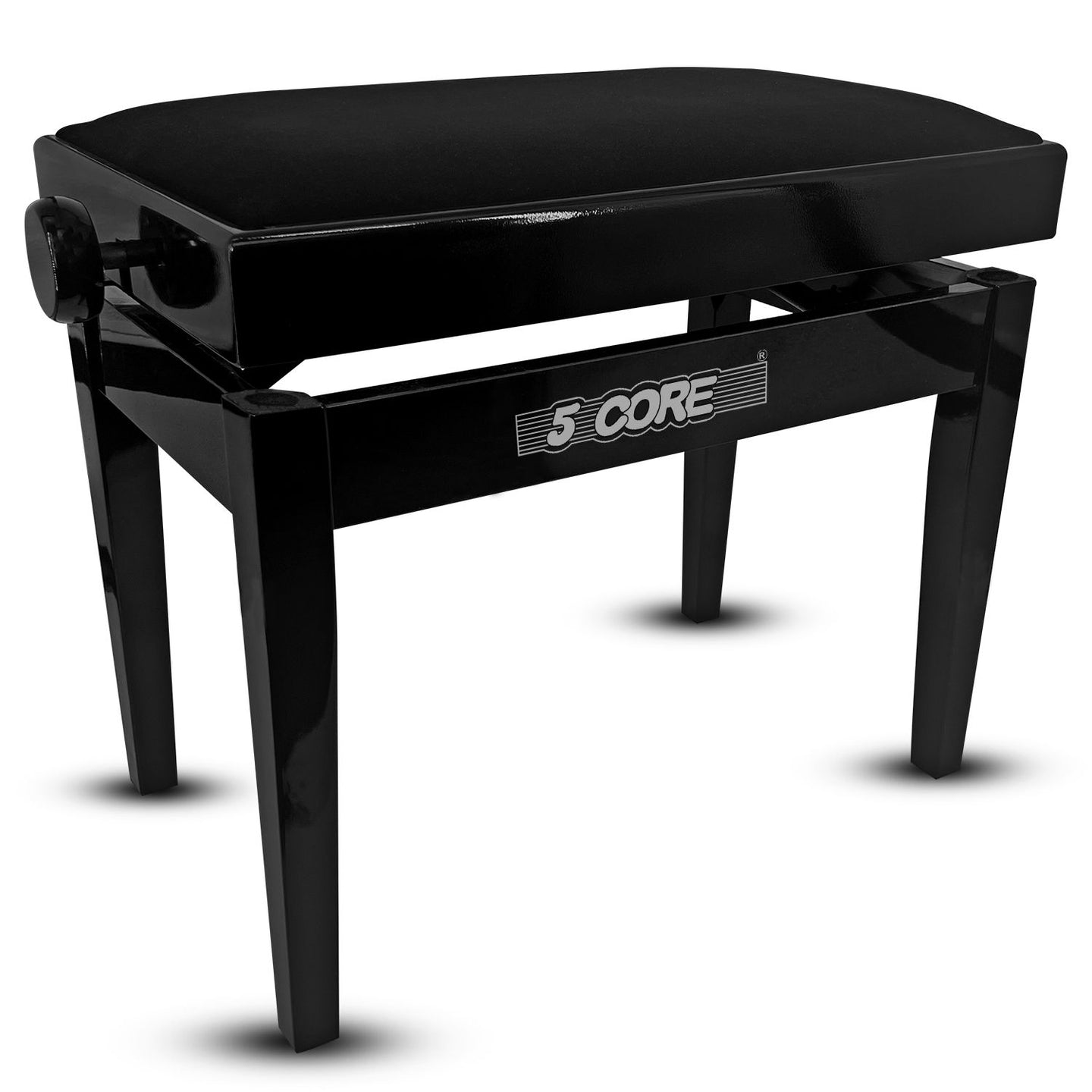 Adjustable Piano Bench - Padded Solid Wood Keyboard Stool (18"-22")