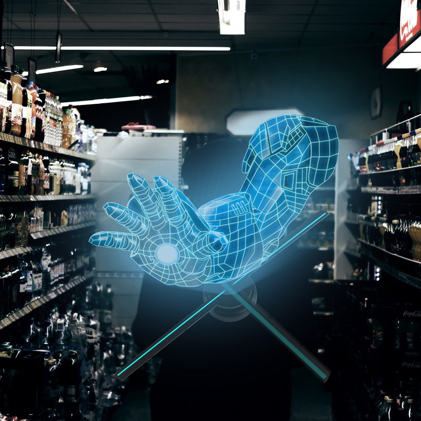 3D Hologram Projection Light – 224 LEDs, HD 3D Display, App & Bluetooth Control, Custom Logo & Screen Sync