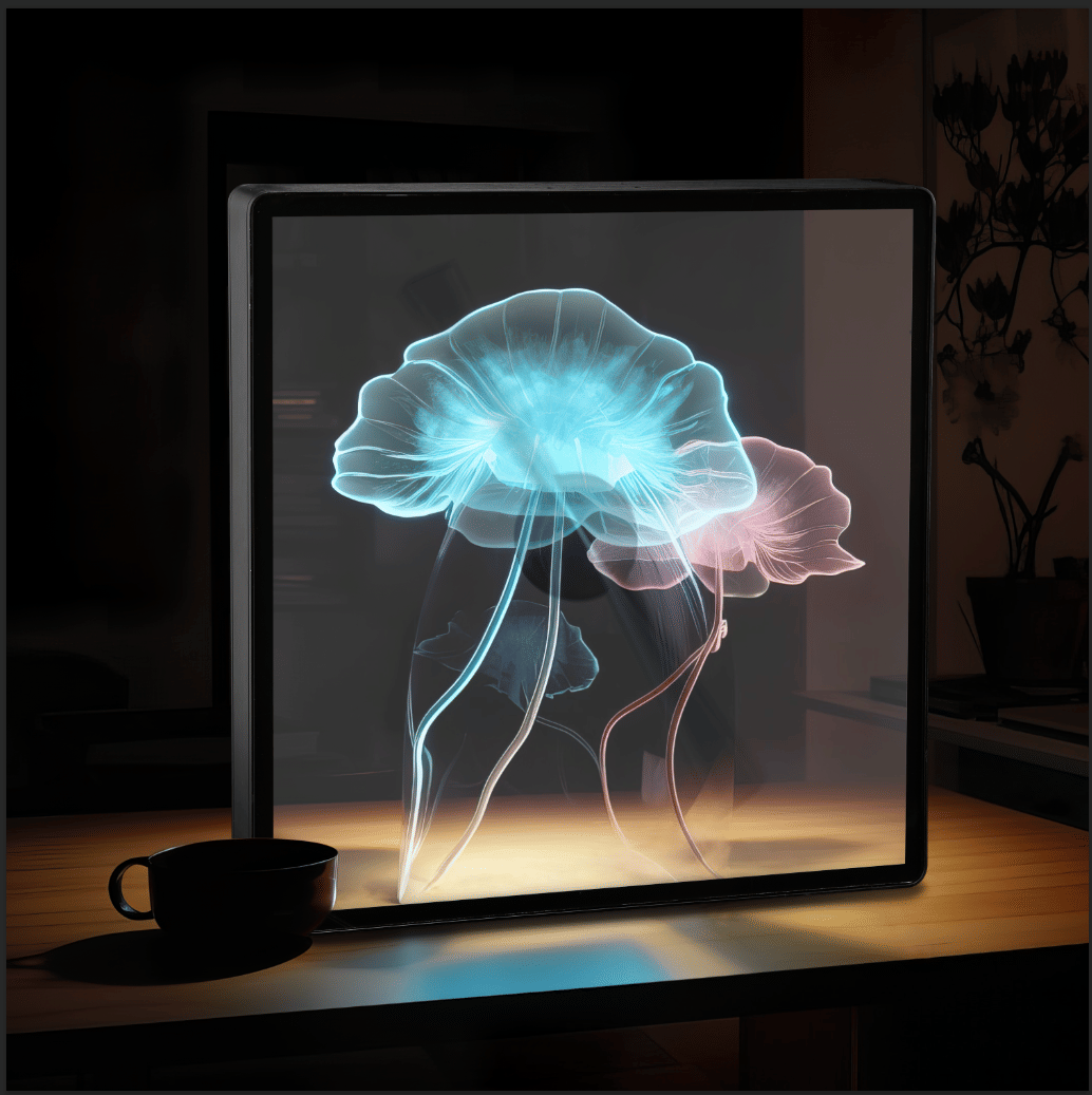 3D Hologram Projection Light – 224 LEDs, HD 3D Display, App & Bluetooth Control, Custom Logo & Screen Sync