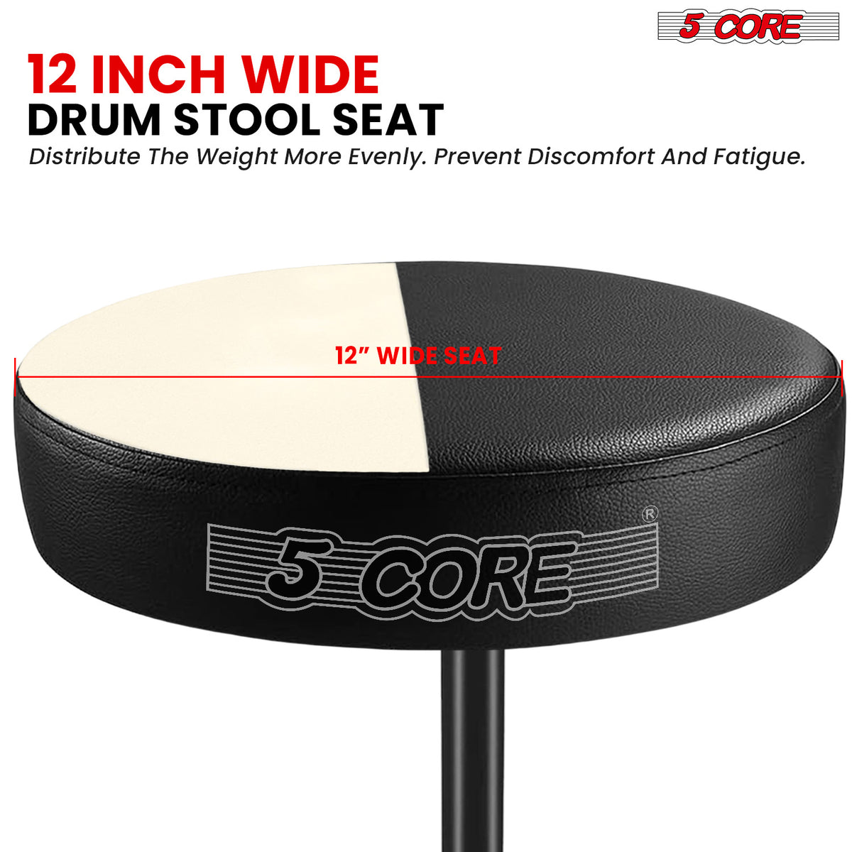 5 Core Drum Throne Padded Guitar Stool Height Adjustable Drummer Seat Music Chair for Adults And Kids - DS 01