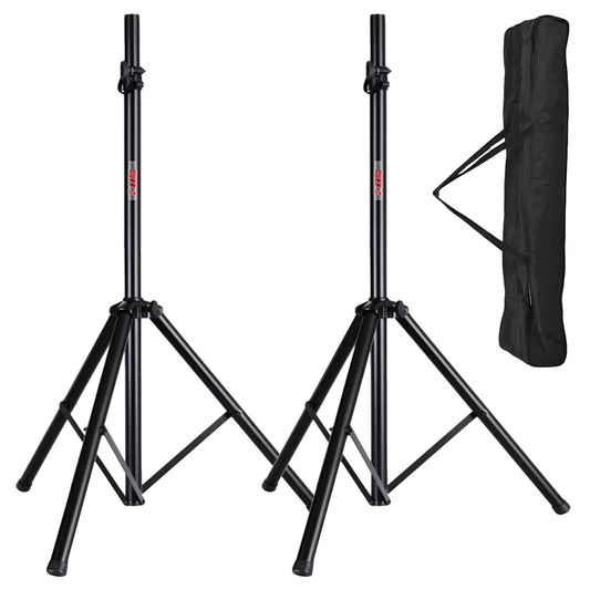 Heavy Duty Adjustable Tripod Speaker Stands Pair, Floor DJ Studio Monitor Pole Mount, Up to 72 Inch