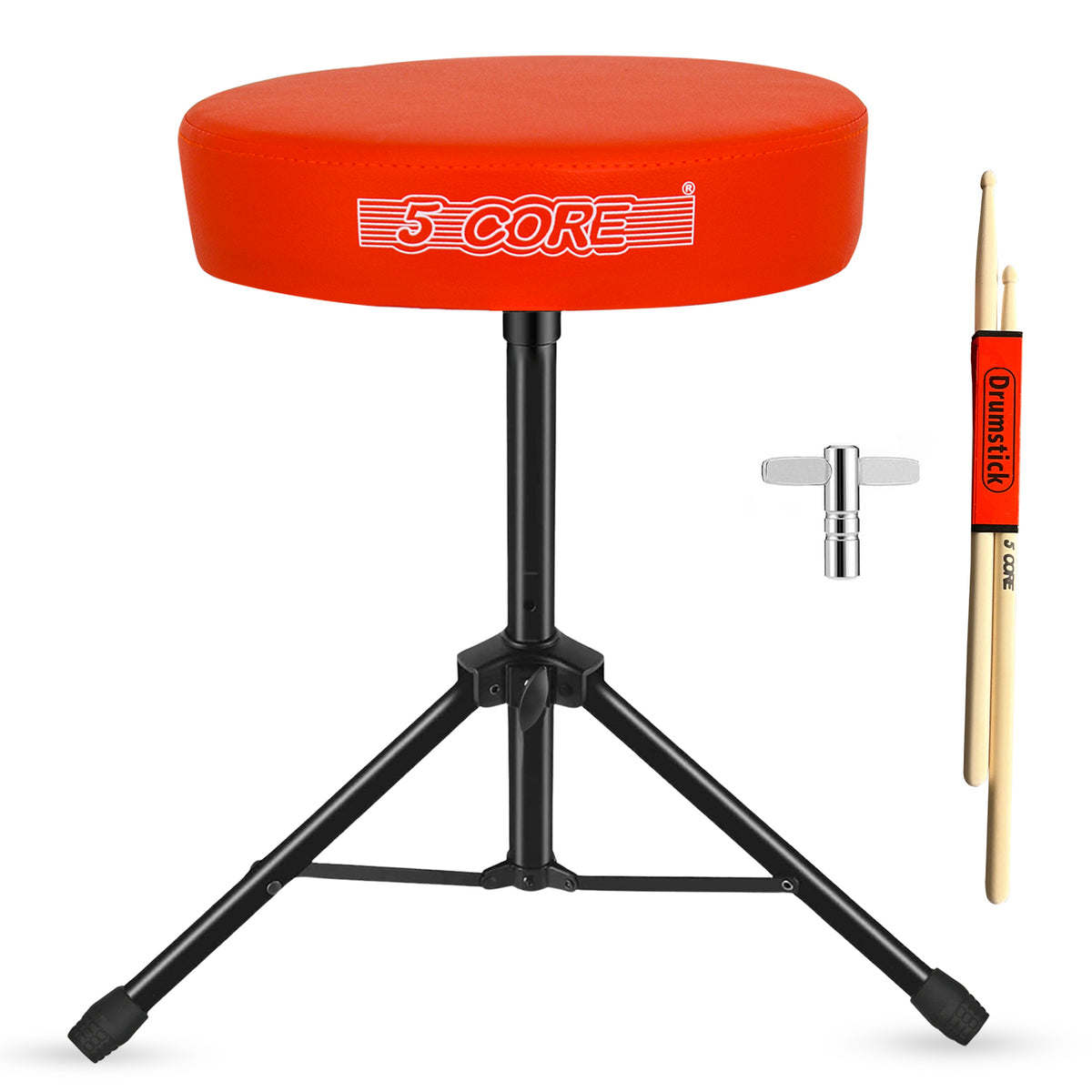 5 Core Drum Throne Padded Guitar Stool Height Adjustable Drummer Seat Music Chair for Adults And Kids - DS 01