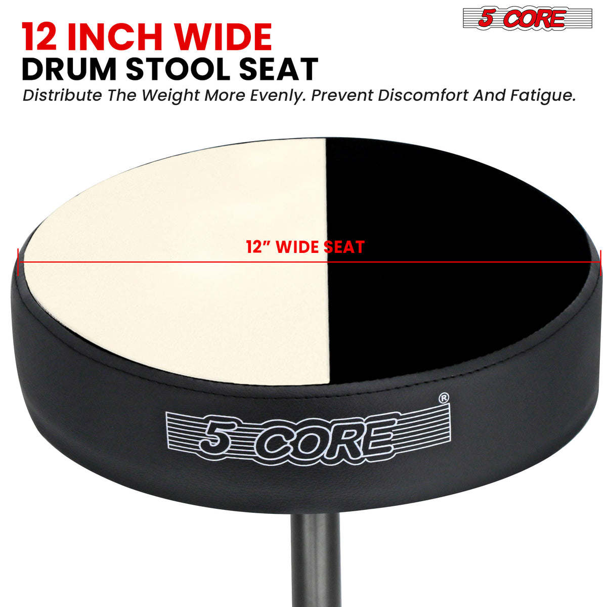 5 Core Drum Throne Padded Guitar Stool Height Adjustable Drummer Seat Music Chair for Adults And Kids - DS 01
