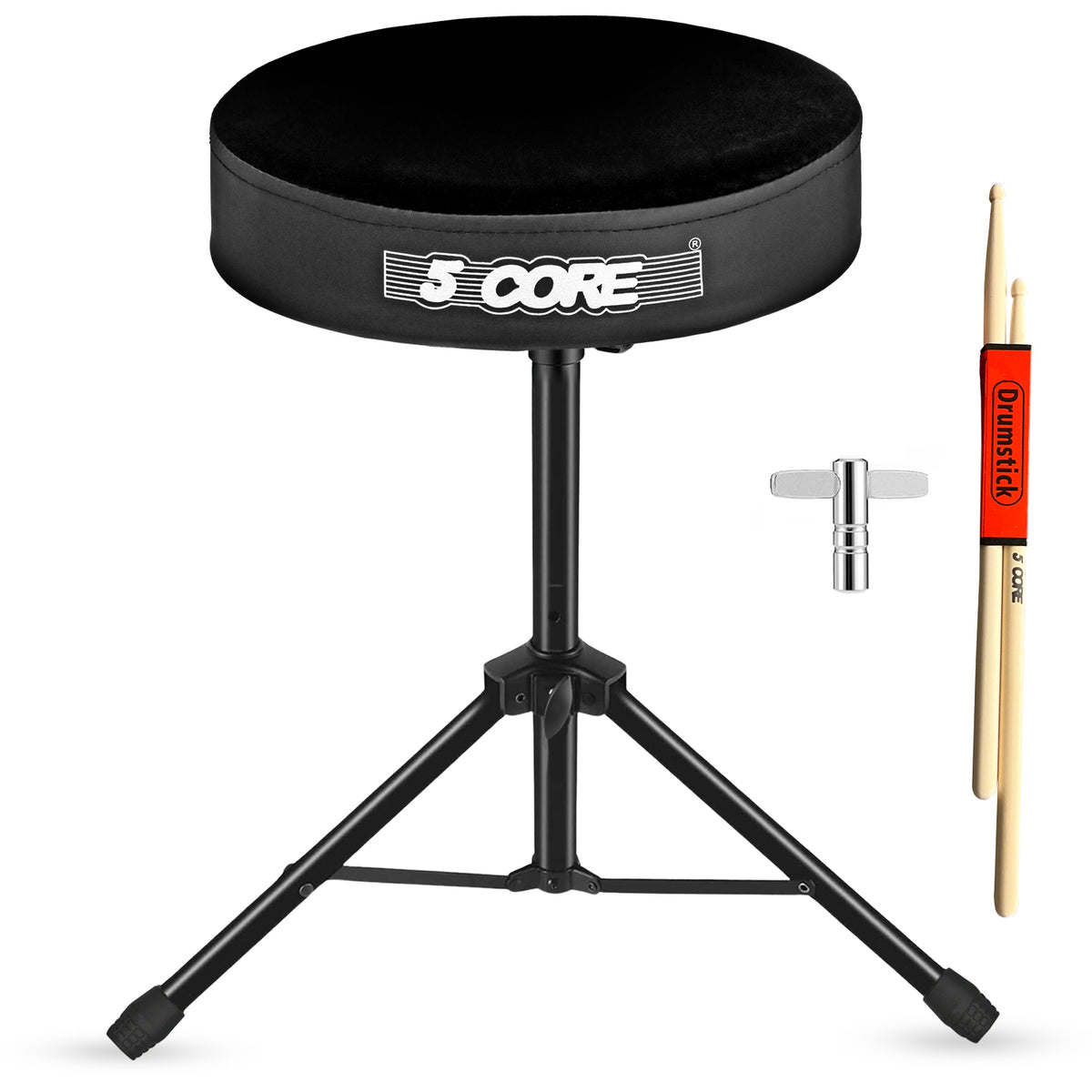 5 Core Drum Throne Padded Guitar Stool Height Adjustable Drummer Seat Music Chair for Adults And Kids - DS 01