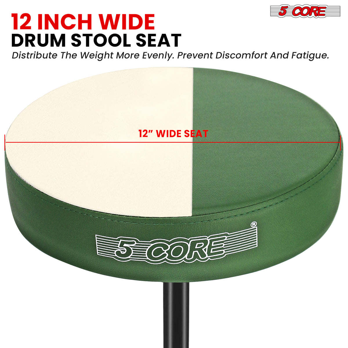 5 Core Drum Throne Padded Guitar Stool Height Adjustable Drummer Seat Music Chair for Adults And Kids - DS 01