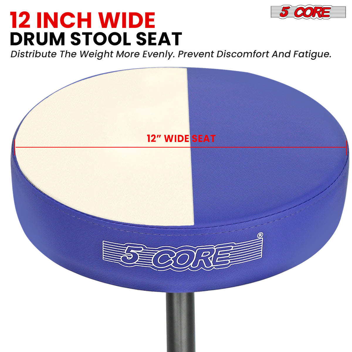 5 Core Drum Throne Padded Guitar Stool Height Adjustable Drummer Seat Music Chair for Adults And Kids - DS 01