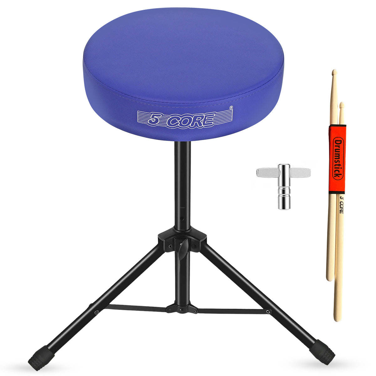 5 Core Drum Throne Padded Guitar Stool Height Adjustable Drummer Seat Music Chair for Adults And Kids - DS 01