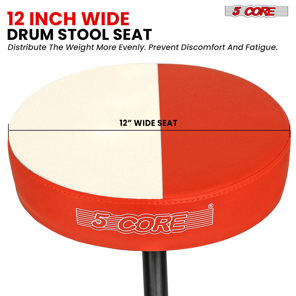 5 Core Drum Throne Padded Guitar Stool Height Adjustable Drummer Seat Music Chair for Adults And Kids - DS 01