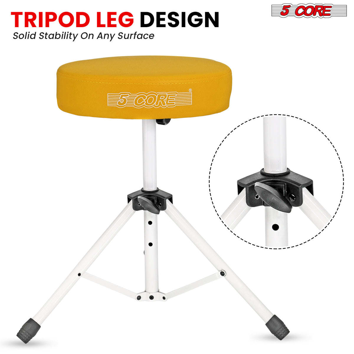 5 Core Drum Throne Padded Guitar Stool Height Adjustable Drummer Seat Music Chair for Adults And Kids - DS 01