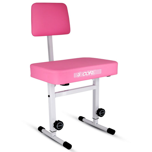 Adjustable Piano Bench with Backrest - 3" Padded Heavy-Duty Keyboard Stool