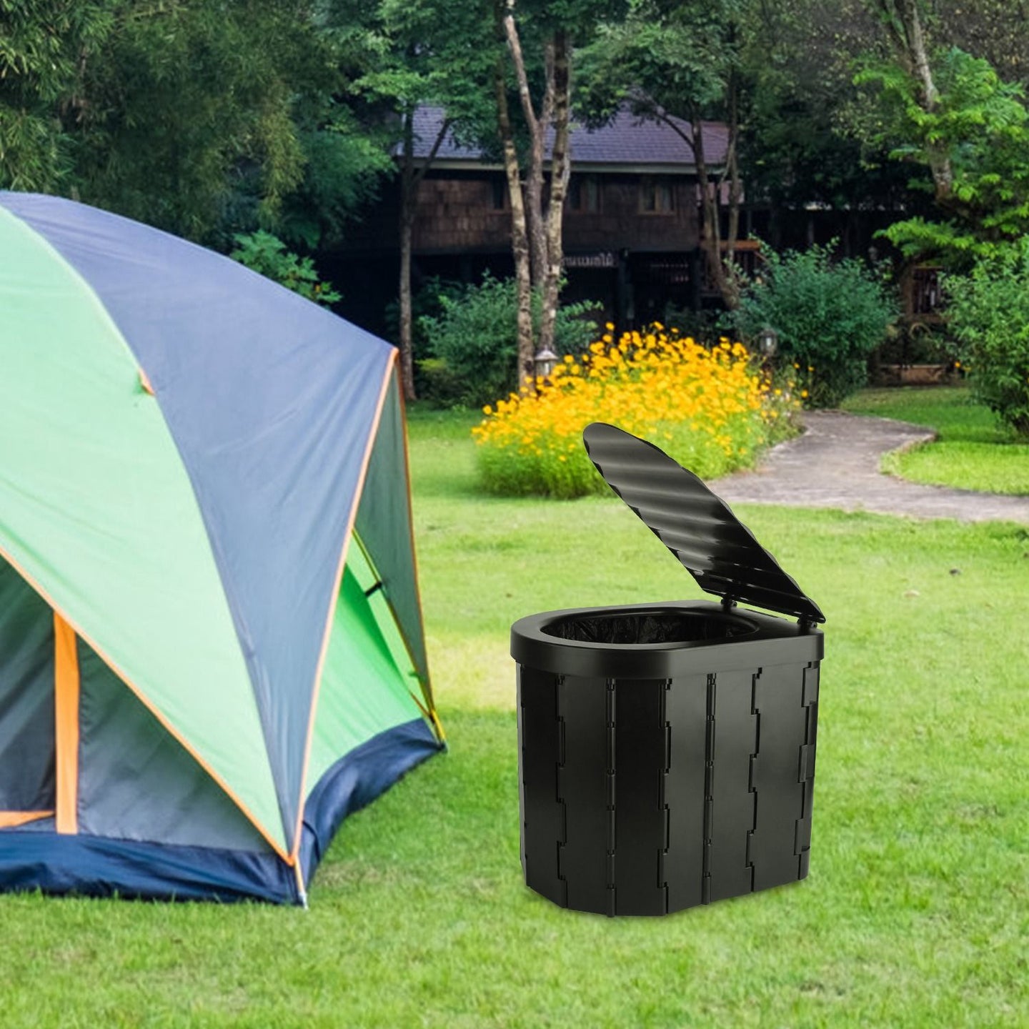 Portable Emergency Folding Toilet – Heavy-Duty Outdoor Porta Potty