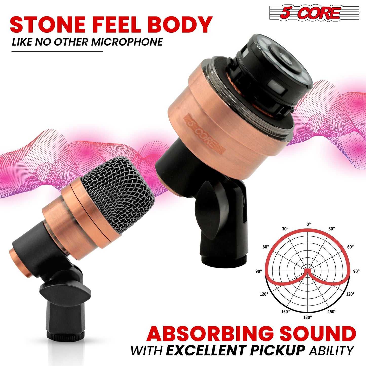 Professional Tabla Microphone Set: Dual Dynamic Mics for Bayan & Dayan