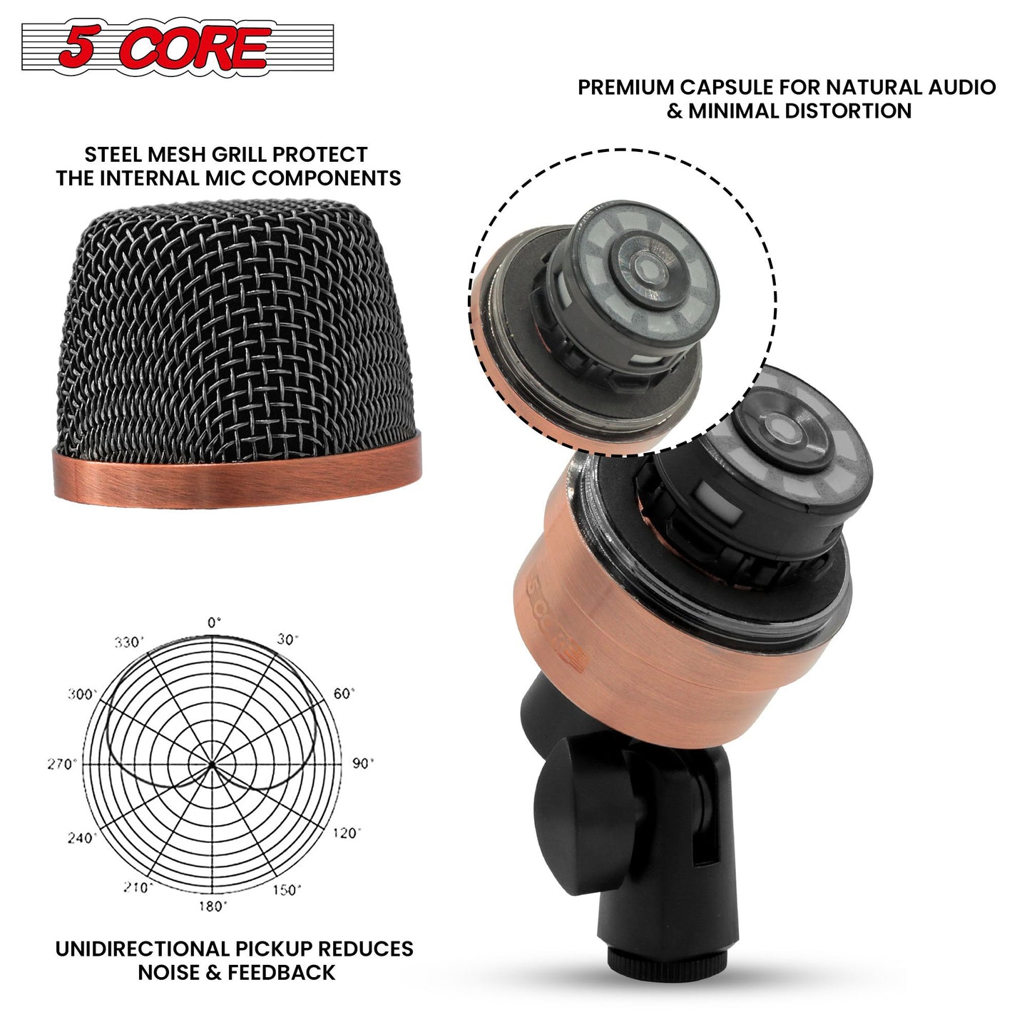 Professional Tabla Microphone Set: Dual Dynamic Mics for Bayan & Dayan