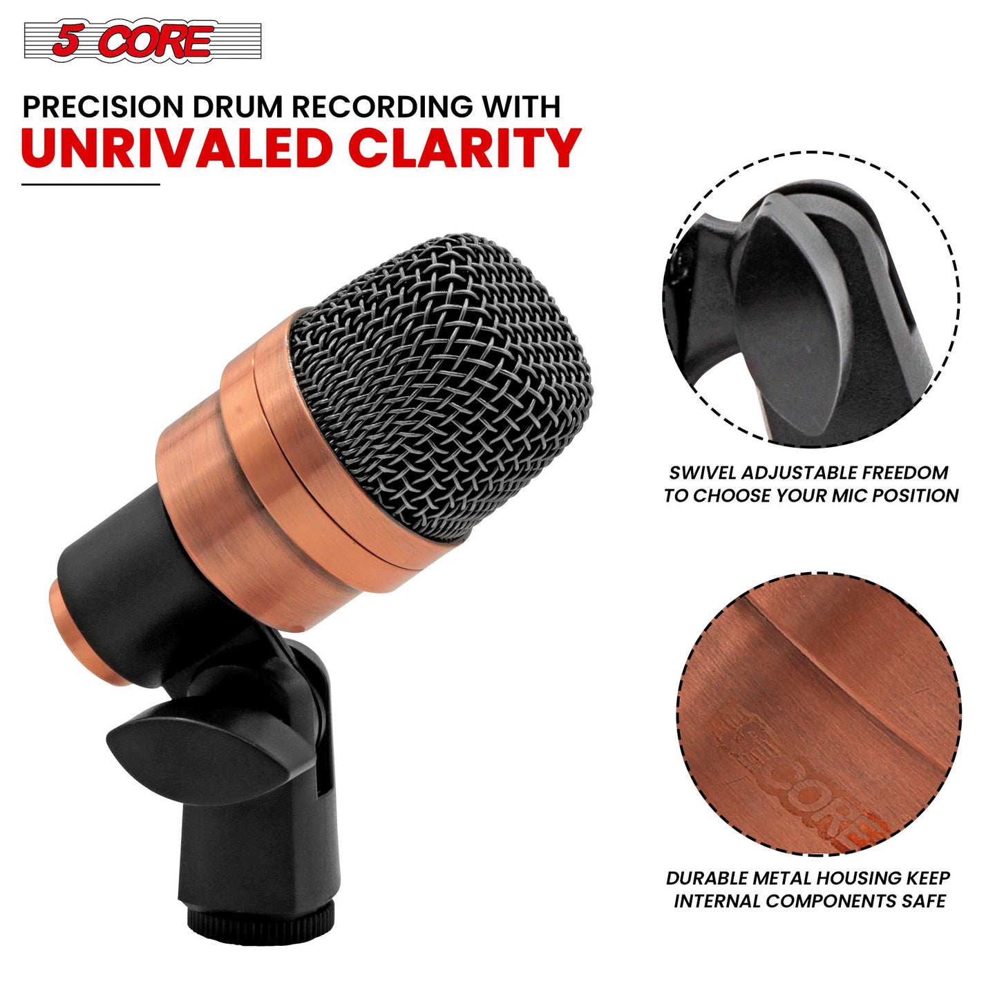 Professional Tabla Microphone Set: Dual Dynamic Mics for Bayan & Dayan