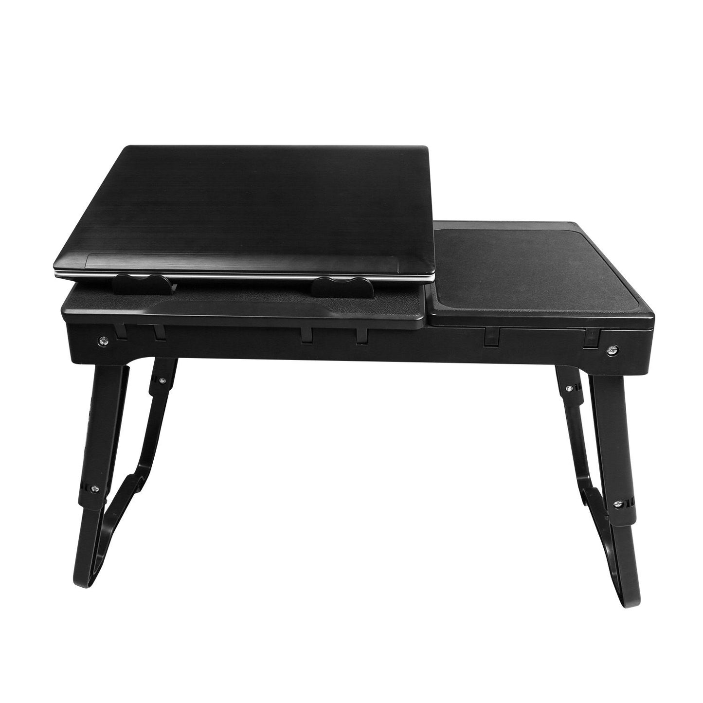 Multifunctional Foldable Laptop Desk with Cooling Fan & LED Light