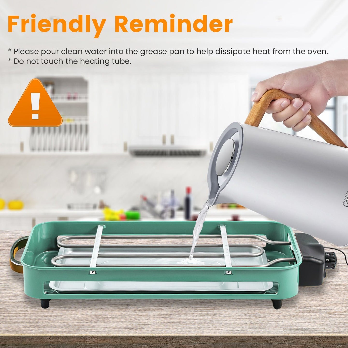 2-IN-1 Electric Grill & Crepe Maker, 2000W Fast Heat 5 Temp Control, 3 Raclette Trays Dishwasher Safe for Indoor Outdoor