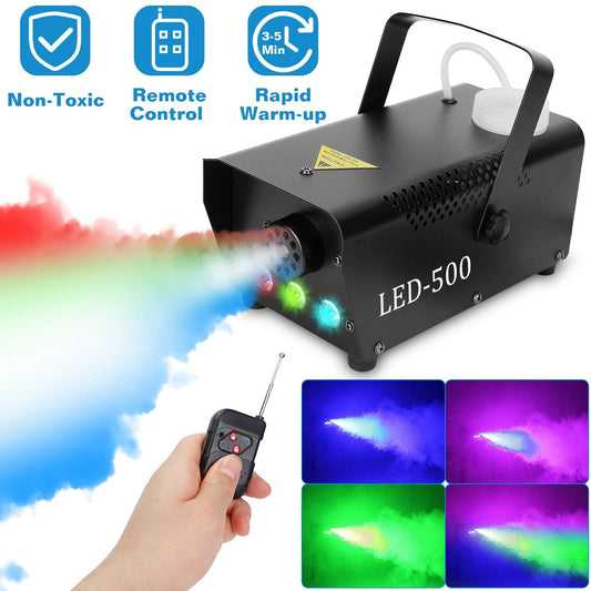 400W LED Fog Machine with Remote – Color-Changing Smoke for Parties & Stages
