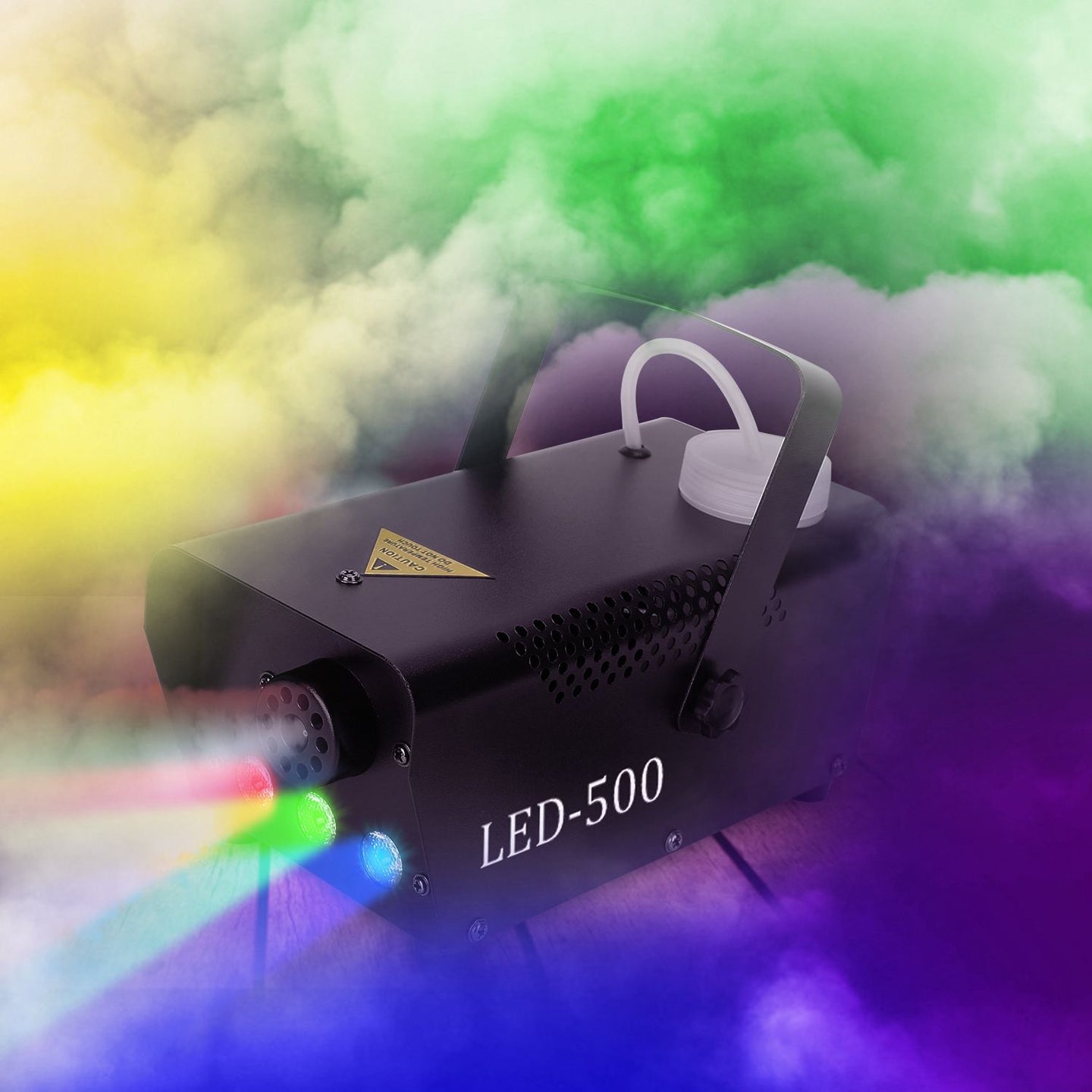 400W Fog Machine with 3 Color LED Lights (Red/Blue/Green) - 2000 CFM Output, 8.2ft Distance, Remote Control & Overheat Protection - Rapid 3-5min Warm-Up, Non-Toxic Odorless for Parties, Concerts, Stag