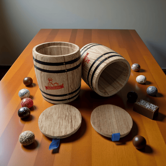 2-Pack Mini Wood Canisters - Small Airtight Kitchen Storage Jars & Spice Containers