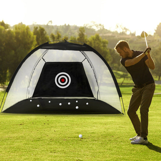 Golf Practice Net 78.7”x39.4”x55.1” – Backyard Driving & Chipping Set with Target Mat & Balls
