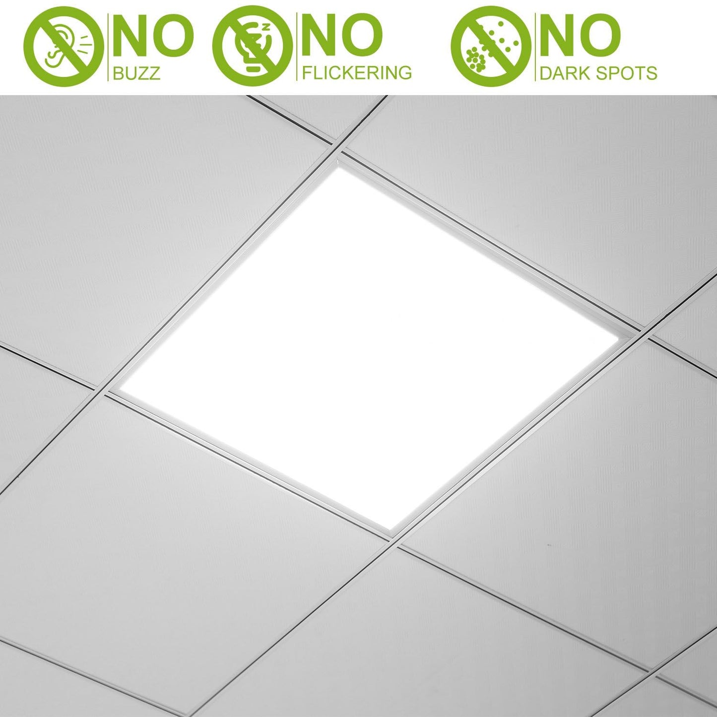 48W 2x2 LED Panel Light - 5800LM Ultra-Bright Ceiling Troffer