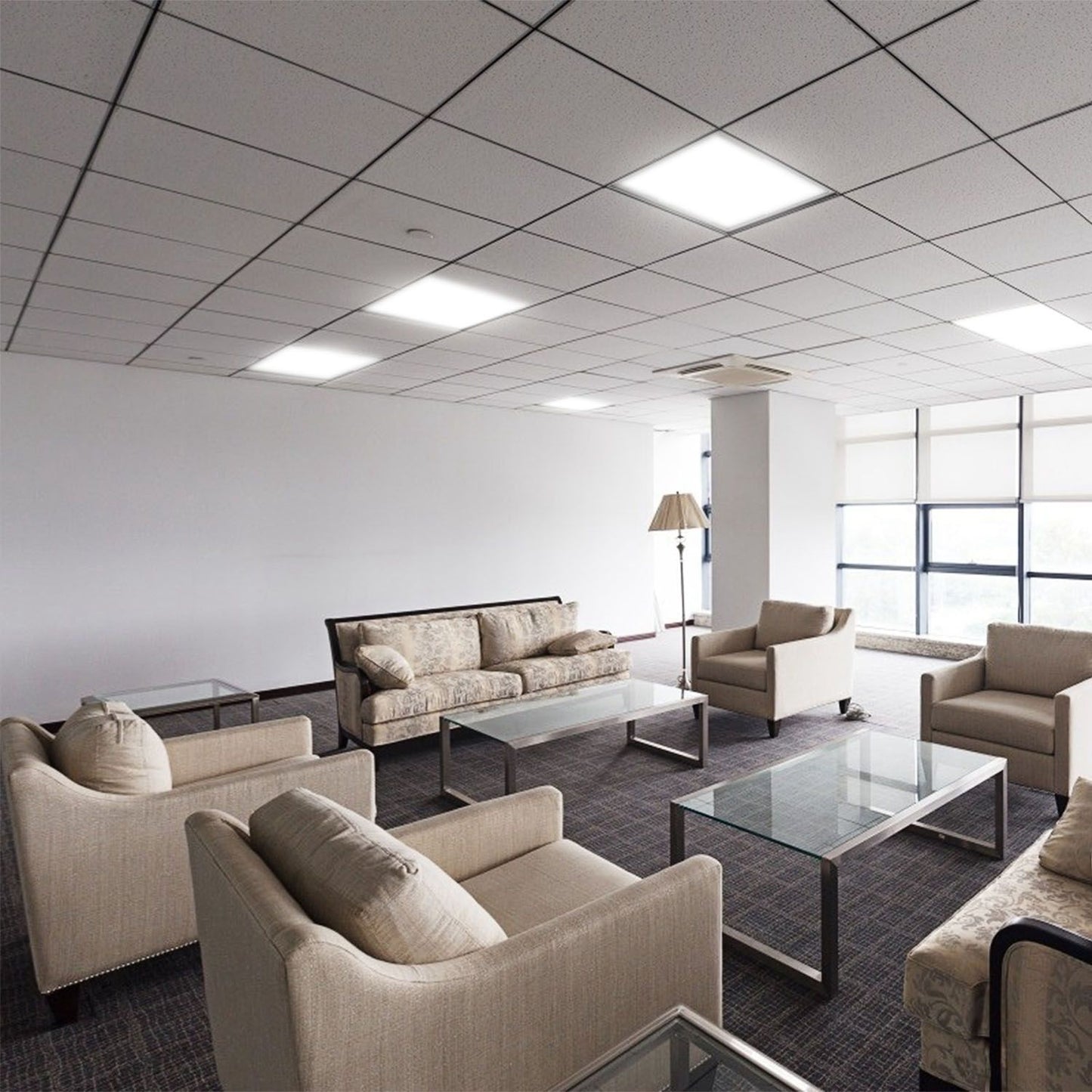 48W 2x2 LED Panel Light - 5800LM Ultra-Bright Ceiling Troffer