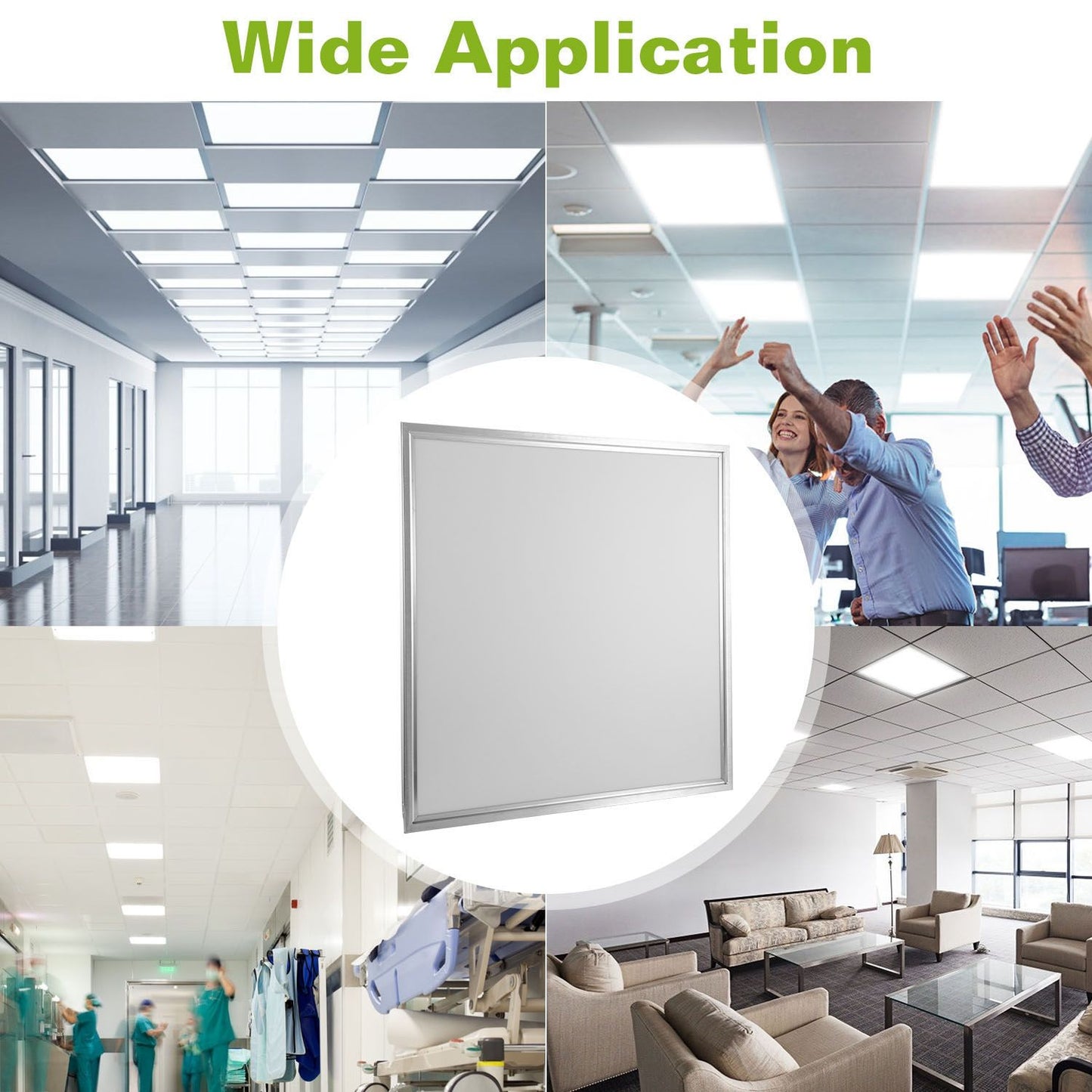 48W 2x2 LED Panel Light - 5800LM Ultra-Bright Ceiling Troffer