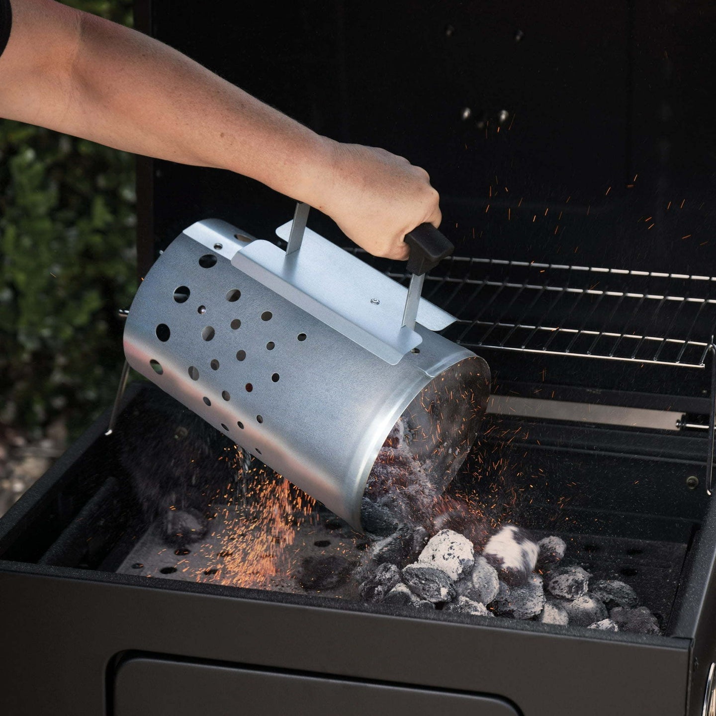 Charcoal Chimney Starter 2-Pack – Outdoor Grill Fire Starter with Safety Handle