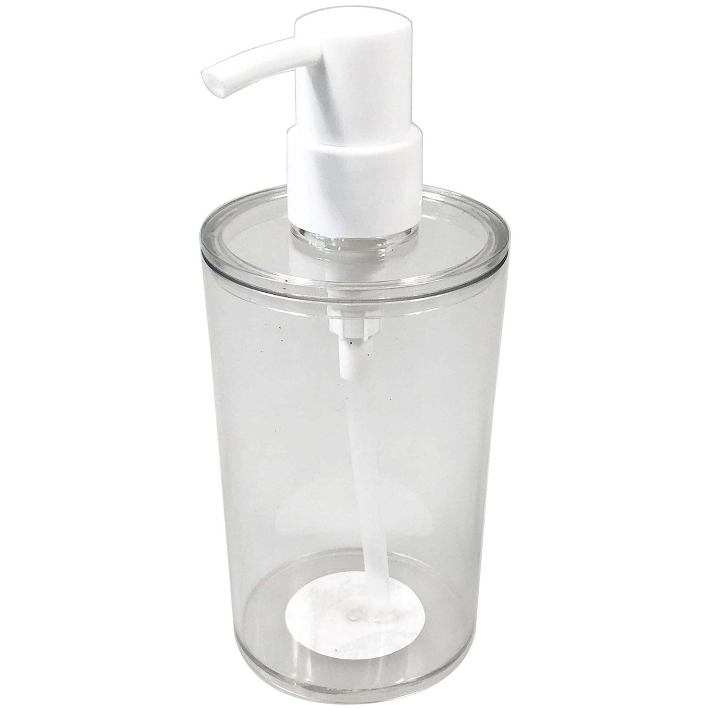 (3 pack) Clear Plastic Liquid Soap Pump Dispenser, 12oz Capacity