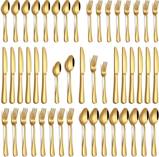 40-Piece Gold & Silver Stainless Steel Cutlery Set, Service for 8