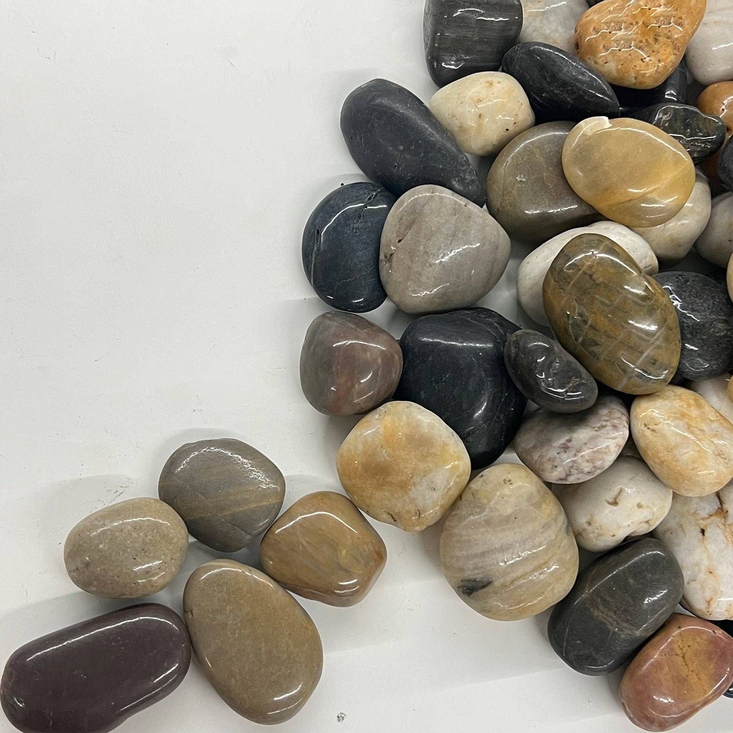 38lbs Mixed Color Pebbles for Plants, 2-3 Inch High Polished Natural Large River Rocks for Landscaping, Decorative Stones Vase Filler Fish Tank Aquariums Garden Outdoor and Indoor DIY