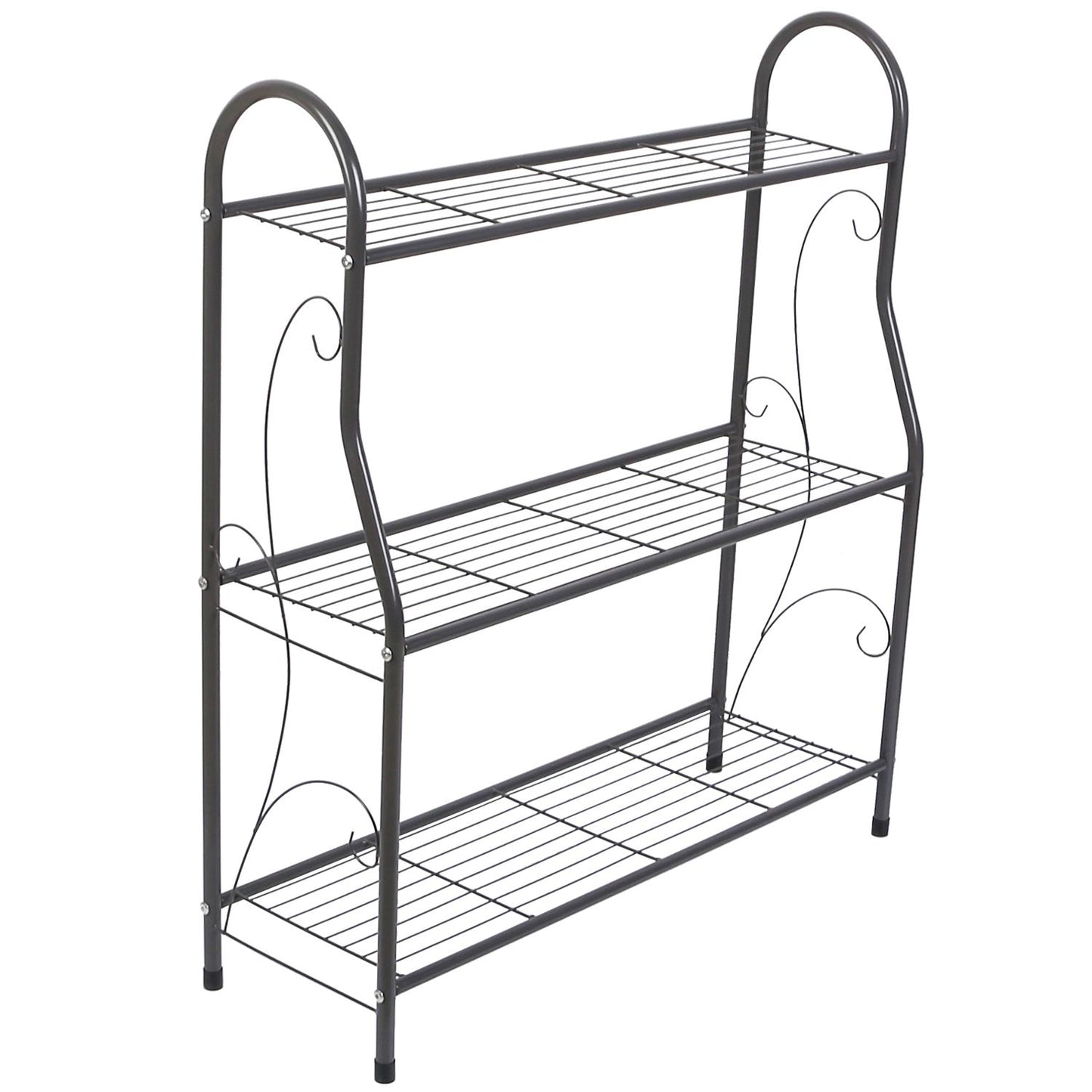3-Tier Metal Plant Stand & 88lb Capacity Outdoor Display Rack
