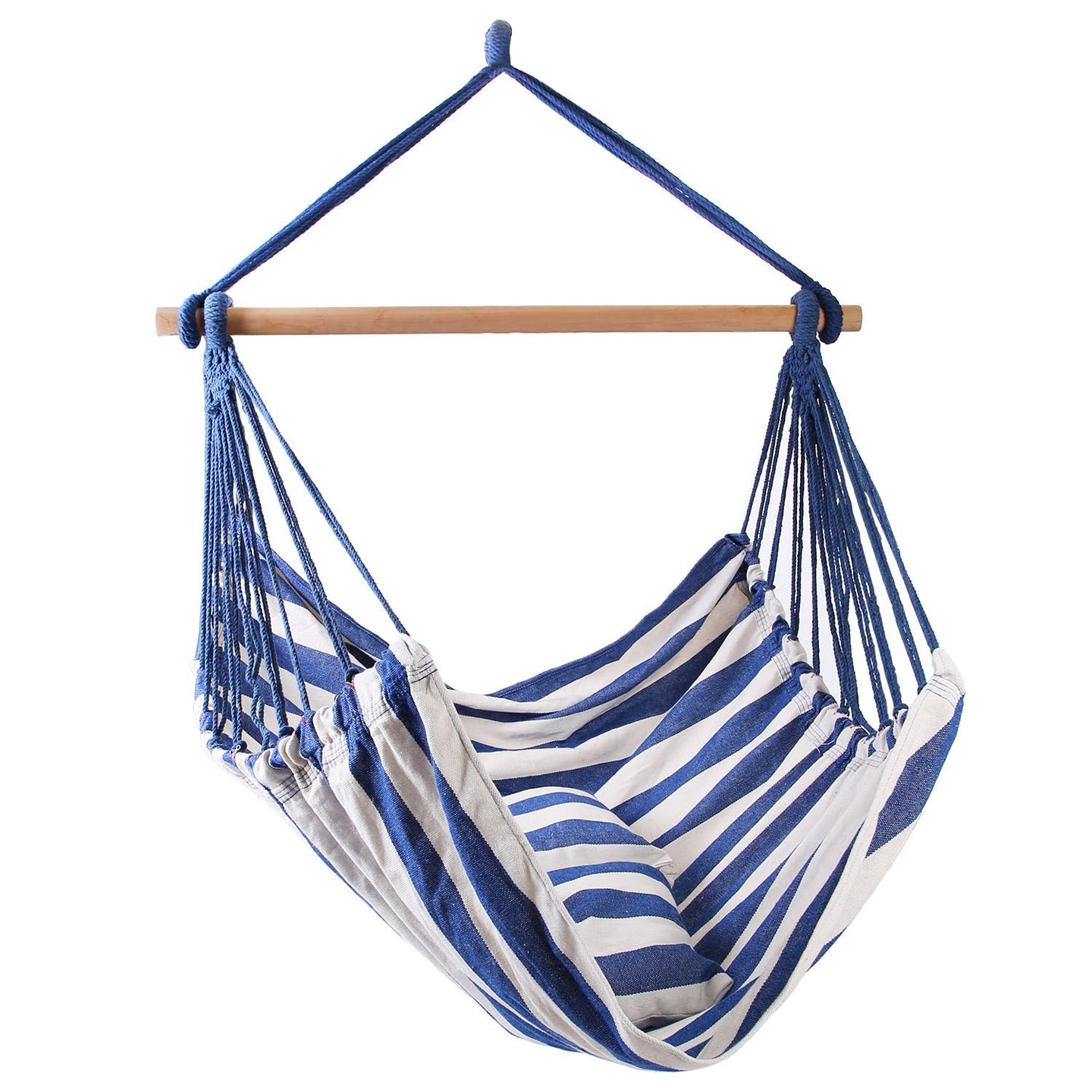 Hammock Chair Swing with Pillows - Portable Canvas Porch Swing & Hanging Seat