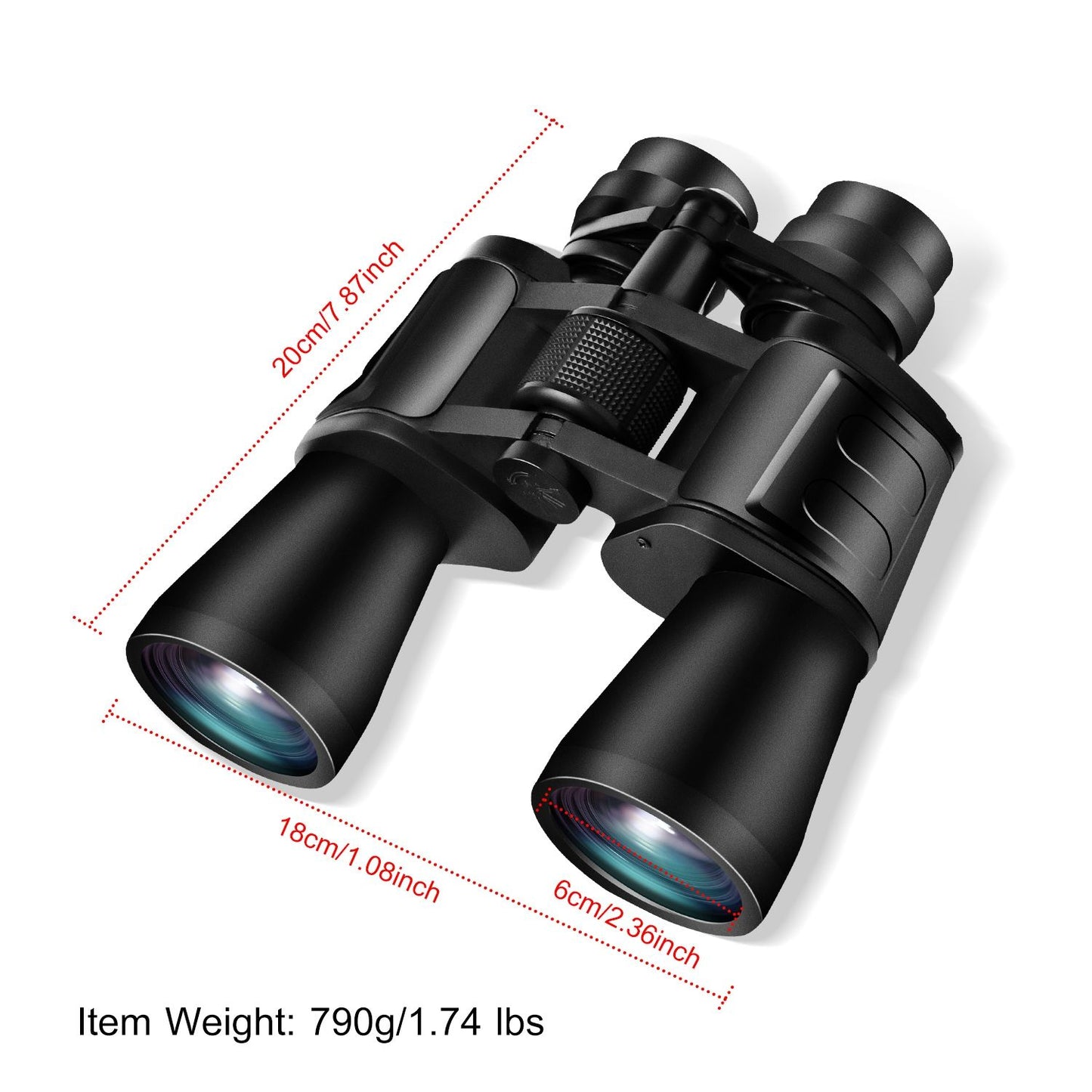 10–180x100 High Power Binoculars 8–24x Zoom, 50mm Lens, Low Light, Wide View w/ Case
