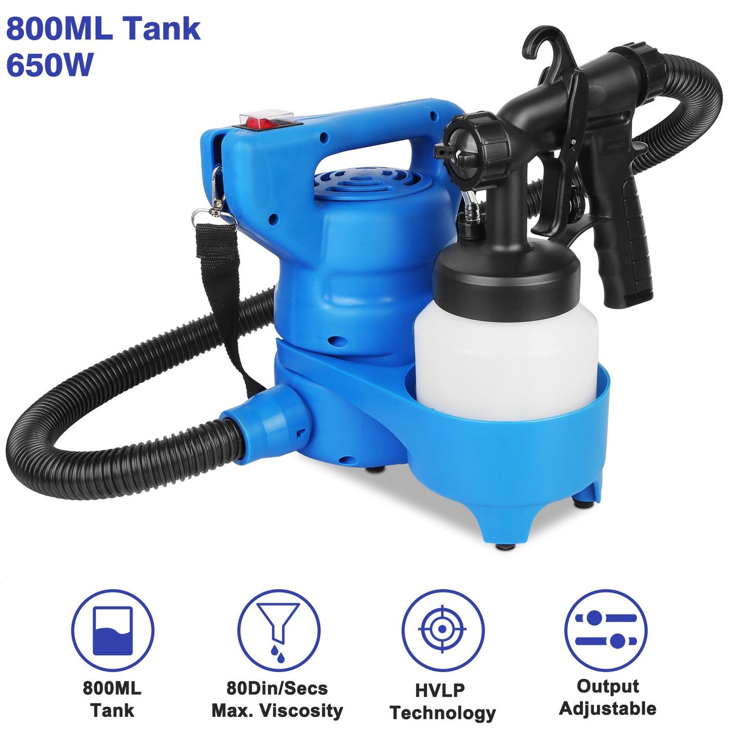 HVLP Paint Sprayer – 3 Spray Patterns for Home & Furniture DIY Painting