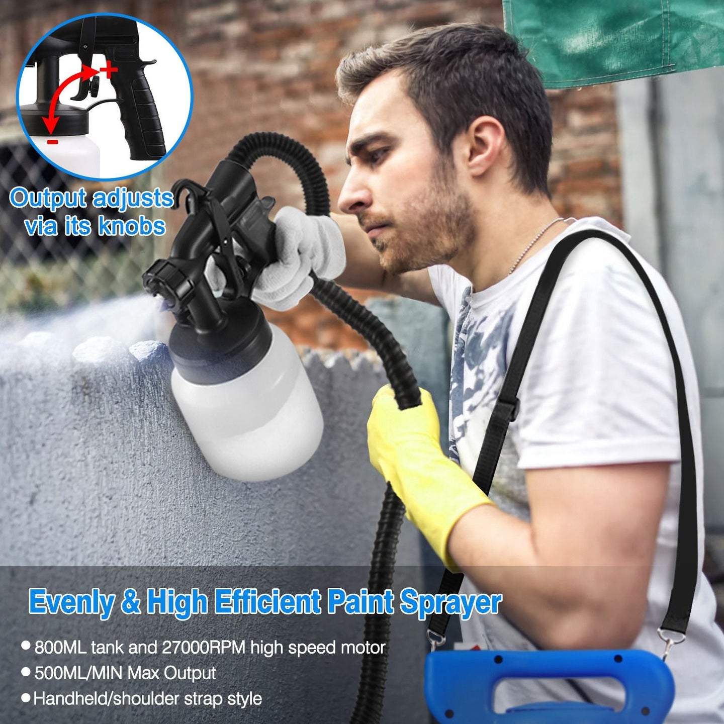 HVLP Paint Sprayer – 3 Spray Patterns for Home & Furniture DIY Painting