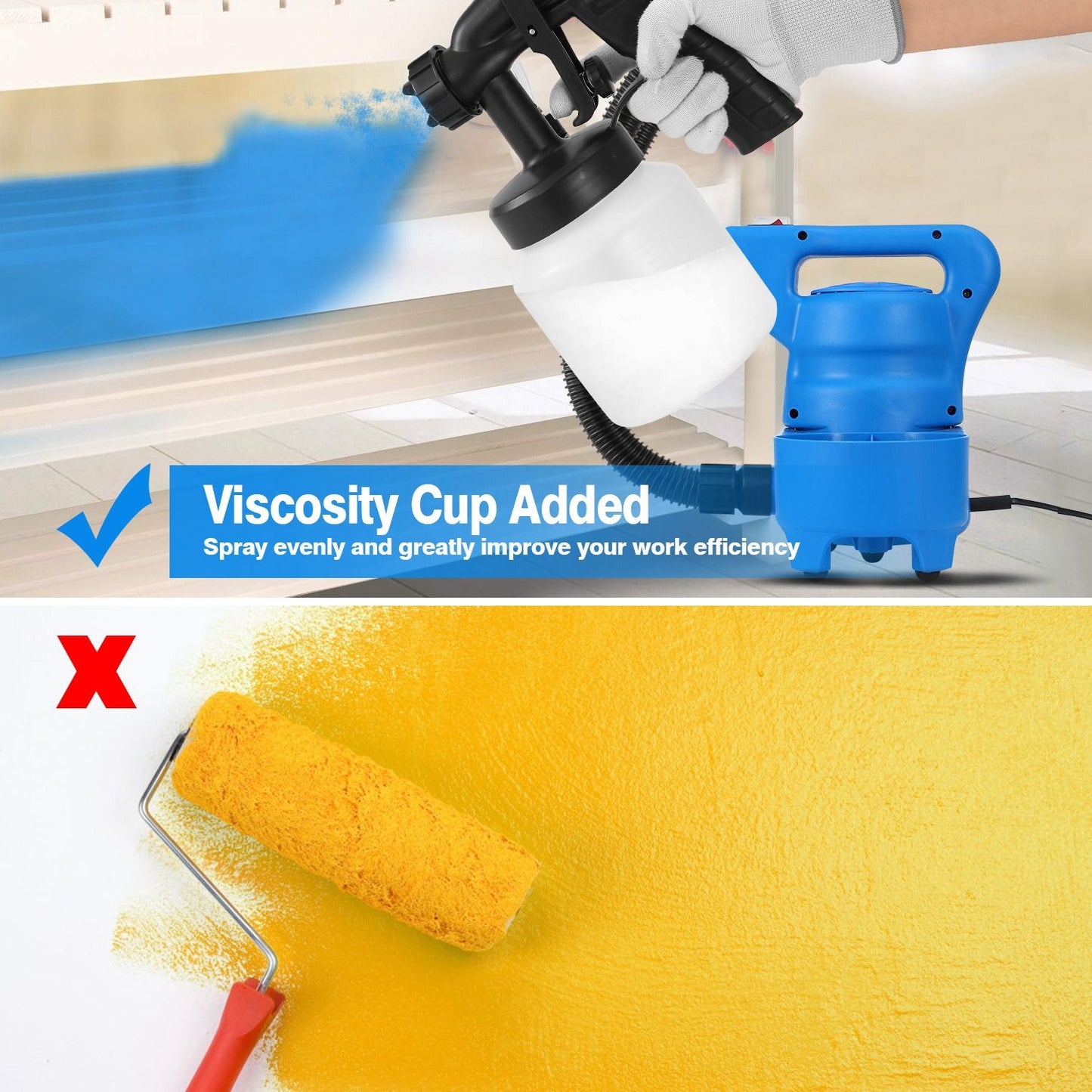 HVLP Paint Sprayer – 3 Spray Patterns for Home & Furniture DIY Painting