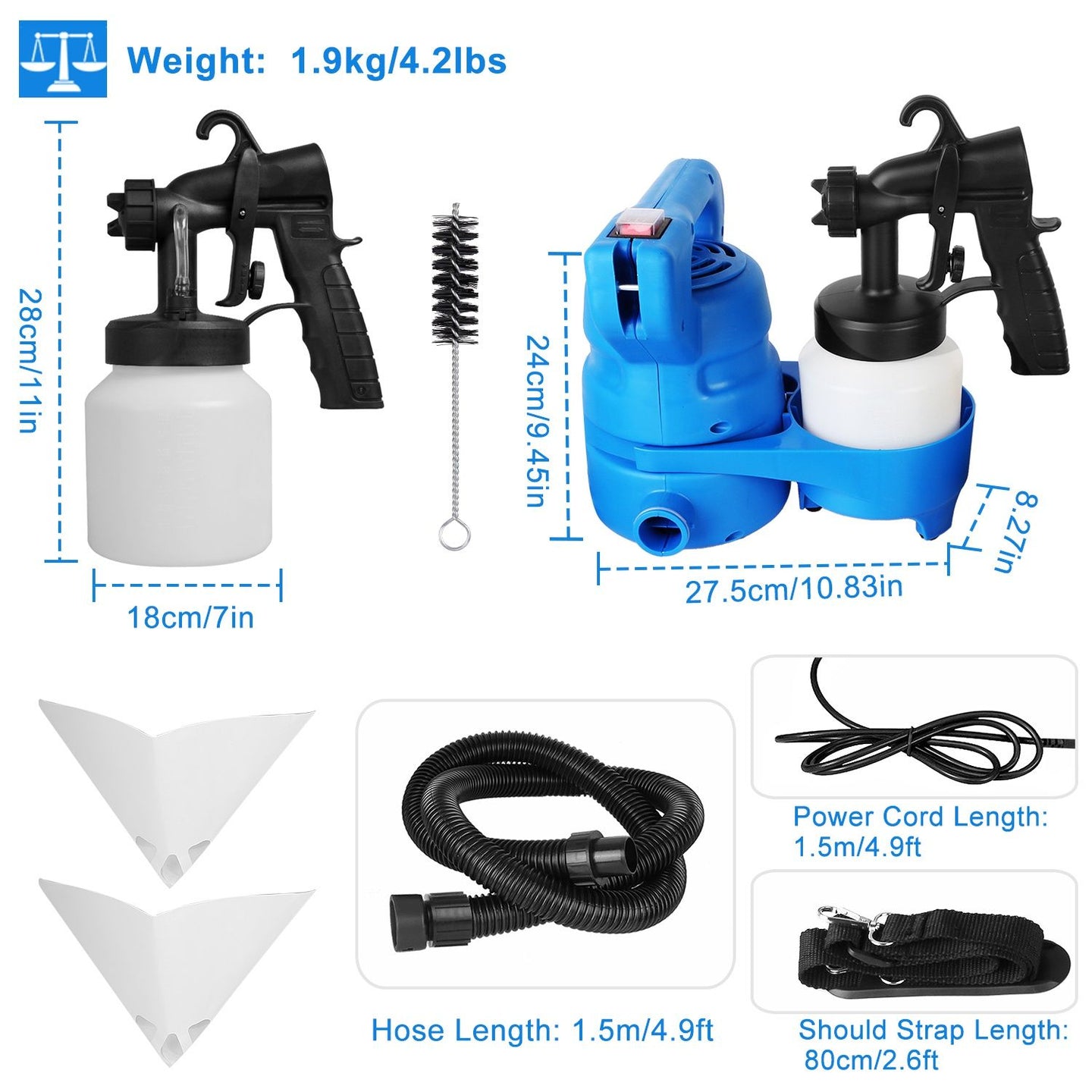 HVLP Paint Sprayer – 3 Spray Patterns for Home & Furniture DIY Painting