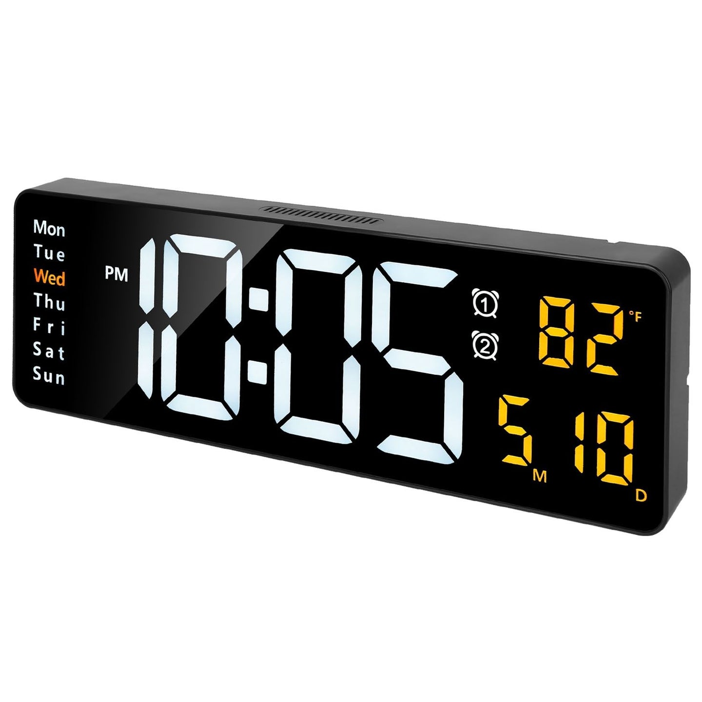 15.7" Large LED Digital Wall Clock with Remote & Auto-Dimming