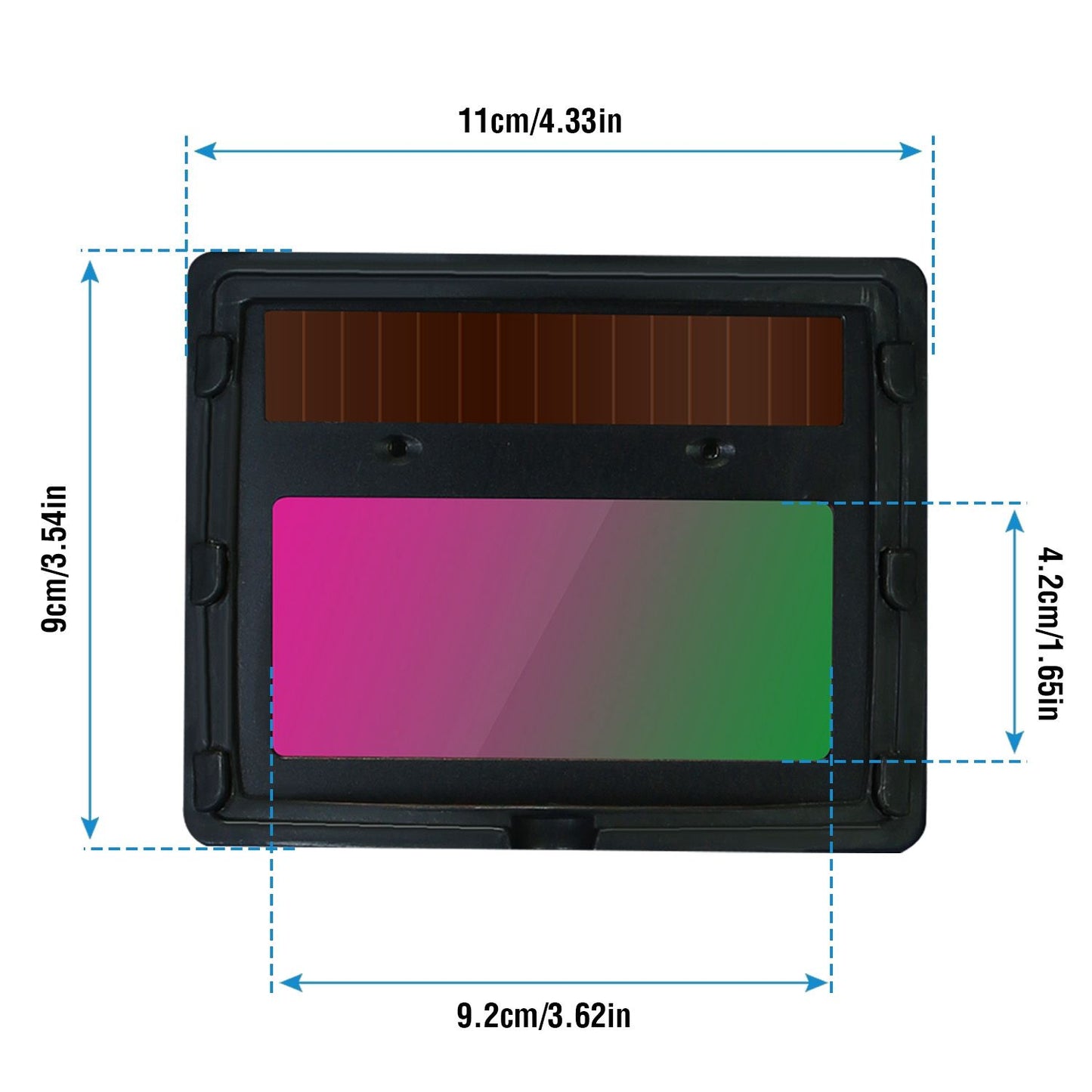 True Color Auto Darkening Welding Helmet - Solar Powered Mask for MIG/TIG/Arc & Grinding