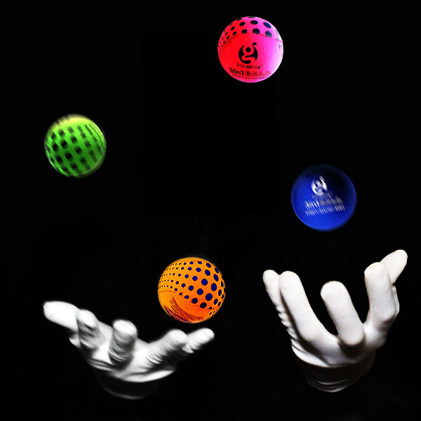 DSJUGGLING Washable Juggling Ball for Beginners, 60mm 100g Each 3in1 Multi-Function Balls Set of 3 | Water Skimming Balls Bounce On Water - Pool Ball & Beach Toys | Soft Bouncy Grip Training Ball Kit