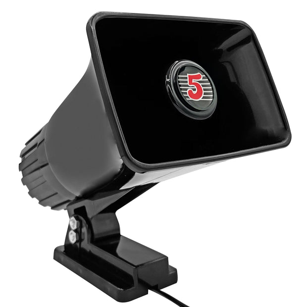 5 CORE Indoor Outdoor PA Horn Speaker 6 x 4 Inch Loud Portable PA Speakers 8 Ohms 50 Watts Max Horn Siren Adjustable Mounting Bracket & Hardware Included Black - HW 405 BLK