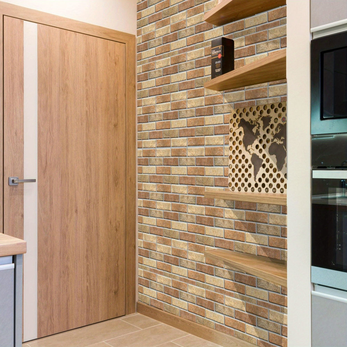 20 Pcs 3D Stereo Wall Stickers Self-adhesive Wallpaper Brick Pattern Creative 3D Peel And Stick Heatproof Vinyl